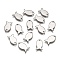 Tarnish Resistant 304 Stainless Steel Fish Charms, Stainless Steel Color, 13x7x1mm, Hole: 1mm