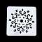 Flower Pattern Eco-Friendly PET Plastic Hollow Painting Silhouette Stencil, DIY Drawing Template Graffiti Stencils, White, 13x13cm