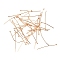 Brass Ball Head Pins, Light Gold, 30mm, Pin: 0.5mm, about 900~1000Pcs/Bag