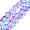 Transparent Glass Beads Strands, Elephant, Magenta, 10x12x3mm, Hole: 1mm, about 45~48pcs/strand, 14~14.5 inch(36~37cm)