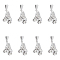 UNICRAFTALE 8Pcs 19mm Long Stainless Steel Roller Skate Pendants Hypoallergenic Dangle Charms Stereoscopic Skate Charms for Bracelets Necklace Jewelry Making