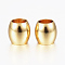 202 Stainless Steel European Beads, Barrel, Large Hole Beads, Golden, 6x6mm, Hole: 4mm
