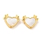 Brass Micro Pave Clear Cubic Zirconia Beads, Cadmium Free & Nickel Free & Lead Free, with Shell, Heart, Real 18K Gold Plated, 10x13x4mm, Hole: 1.5mm
