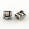 Tarnish Resistant Smooth Surface 304 Stainless Steel European Bead, Large Hole Beads, Oval Constellation/Zodiac Sign Style, Gemini, 9x8.5x6.5mm, Hole: 4.5mm