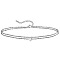 Summer Beach 201 Stainless Steel Cable Chain Heart Link Double Layer Anklets for Women, Stainless Steel Color, 9-7/8 inch(250mm)