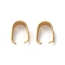 304 Stainless Steel Snap on Bails, Real 18K Gold Plated, 7x5.5x3mm