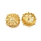 Flower Brass Clear Cubic Zirconia Bead Caps, Long-Lasting Plated, Cadmium Free & Lead Free, Rack Plating, Real 18K Gold Plated, 20x20x7mm, Hole: 2.6mm