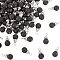 OLYCRAFT 80 Pcs 8.5~9mm Natural Lava Beads Pendants Round Volcanic Lava Gemstone Charms Undyed Black Chakra Beads Findings with Crystal Rhinestones for Bracelets Necklace DIY Jewelry Making