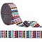 PandaHall 1.5 Inch Jacquard Ribbon, 10 Yards Retro Embroideried Fabric Trim Geometry Pattern Knitted Strip Sewing Woven Ribbon Fringe Sewing Decor Trim for DIY Clothing Embellishment Decorations