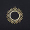 201 Stainless Steel Filigree Charms, Flower, Golden, 39x37x1mm, Hole: 1.6mm