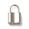 Non-Tarnish 304 Stainless Steel Pendants, Padlock Charms, Stainless Steel Color, 20x13x5mm, Hole: 7x7mm