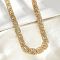 Brass Micro Pave Cubic Zirconia Rectangle Link Chain Necklaces for Women, Rack Plating, Long-Lasting Plated, Cadmium Free & Lead Free, Real 18K Gold Plated, 16.73 inch(42.5cm)