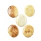 Natural Topaz Jade Cabochons, Flat Oval, 44.5~45x37.5~38x6~7mm