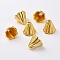 Tibetan Style Bead Caps, Golden,Cadmium Free & Lead Free, 13x12mm, Hole: 2mm, Inner Diameter: 10mm