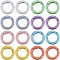SUNNYCLUE 1 Box 16Pcs Spring Clasps Ring Spring Gate Ring Spring Clasps Purse O Ring Metal Round Carabiner Clips Trigger Spring O Rings for Jewelry Making Keyrings Buckle Bags Purses DIY Crafts