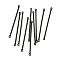 304 Stainless Steel Connector Charms, Bar Links, Electrophoresis Black, 35x2x1mm, Hole: 1mm