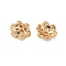 Brass Micro Pave Clear Cubic Zirconia Bead Caps, Flower, Real 18K Gold Plated, 8.5x7.5x3.5mm, Hole: 1.2mm