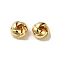Brass Beads, Cadmium Free & Nickel Free & Lead Free, Knot Twist, Real 18K Gold Plated, 6x3.5mm, Hole: 1.6mm