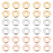 60Pcs 3 Colors 201 Stainless Steel Linking Rings, Donut, Mixed Color, 8x1.5mm, Inner Diameter: 3.2~3.5mm, 20pcs/color