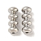 Brass Beads, 4-Rondelle Beads, Cadmium Free & Nickel Free & Lead Free, Platinum, 8mm, Hole: 0.6mm