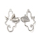 Glass Paper Plane Pendant, with Platinum Alloy Findings, Lead Free & Cadmium Free, Clear, 33x20.5x4.5mm, Hole: 1.4mm