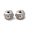 Tarnish Resistant 304 Stainless Steel Beads, Cube with Heart, Stainless Steel Color, 6x4.5mm, Hole: 1.6mm