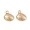 Ocean Themes Alloy Pendants, Shell Shape, Golden, 14x12.5x5mm, Hole: 1.8mm