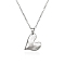 Non-Tarnish 304 Stainless Steel Pendant Necklaces, Heart, Stainless Steel Color, 17.64 inch(44.8cm)