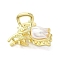 Tulip Alloy Rhinestones Claw Hair Clips, Resin Style Hair Accessories for Women Girls, Golden, 27x36x9mm