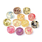 Resin Beads, Imitation Amber , Flat Round, Mixed Color, 11x5mm, Hole: 1.2~1.8mm