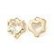Brass Micro Pave Cubic Zirconia Charms, Cadmium Free & Nickel Free & Lead Free, Heart Charm, Real 18K Gold Plated, Clear, 13x11x4.5mm, Hole: 1.2mm