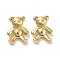 Brass Pendants, Lead Free & Cadmium Free, Bear, Real 18K Gold Plated, 20.5x16x5.5mm, Hole: 3x1.5mm