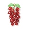 Natural Carnelian & Glass Seed Beaded Grape Pendants, with Acrylic Leaf and 304 Stainless Steel Jump Rings, Light Gold, 46x20x20mm, Hole: 4.5mm