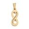 Ion Plating(IP) 304 Stainless Steel Pendants, Infinity, Golden, 19x7x1.5mm, Hole: 5x3mm
