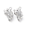 Brass Crystal Rhinestone Pendants, Cadmium Free & Nickel Free & Lead Free, Corn Charm, Real Platinum Plated, 15x9x6.5mm, Hole: 1.4mm