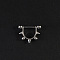 316L Surgical Stainless Steel Nipple Rings, Stainless Steel Color, Sun, Bar Length: 16mm, Pin: 1.6mm