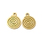Ion Plating(IP) 304 Stainless Steel Charms, Laser Cut, Vortex Charm, Golden, 14.5x12x1mm, Hole: 1.6mm