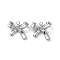 Non-Tarnish 304 Stainless Steel Charms, Bowknot Charms, Stainless Steel Color, 13.5x14.5x6mm, Hole: 1.5mm