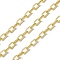 Brass Paperclip Chains, with Spool, Soldered, Long-Lasting Plated, Cadmium Free & Nickel Free & Lead Free, Real 18K Gold Plated, 7.5x4.5x1mm
