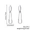 Geometric Paperclip Brass Clear Cubic Zirconia Brooch Hoop Earrings, Valentine's Day, Silver, 45x10mm