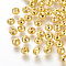CCB Plastic Beads, Faceted, Abacus, Golden, 6x4.5mm, Hole: 1mm, about 4600pcs/500g