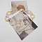 Alloy Double Ring Link Chain Belts for Women, Golden, 1000mm