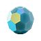 Preciosa® Crystal Beads, Czech Crystal, 451 19 602 Round, 63030 200 Turquoise AB, 5mm, Hole: 1mm