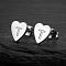 Heart 201 Stainless Steel Stud Earrings, Stainless Steel Color, Letter T, 10x10mm
