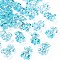 Transparent Acrylic Pendants, AB Color Plated, Bear, Sky Blue, 20x13.5x10.5mm, Hole: 1.4mm, about 400pcs/500g