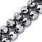 Synthetic Terahertz Stone Beads Strands, Faceted, Round, 12mm, Hole: 1.2mm, about 33pcs/strand, 15.35''(39cm)