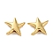 Rack Plating Brass Beads, Cadmium Free & Lead Free, Long-Lasting Plated, Star, Real 18K Gold Plated, 11x12.5x4mm, Hole: 1.6mm