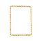 304 Stainless Steel Linking Rings, Textured, Rectangle, Real 18K Gold Plated, 31.5x22x1mm, Inner Diameter: 29.5x19.5mm