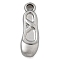 Anti-Tarnish 304 Stainless Steel Pendants, Stainless Steel Color, Shoes, 16x5x2mm, Hole: 1.6mm
