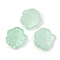 Transparent Glass Beads, Lotus Leaf, Baking Paint, Dark Sea Green, 20x19.5x4.5~5mm, Hole: 1.2mm